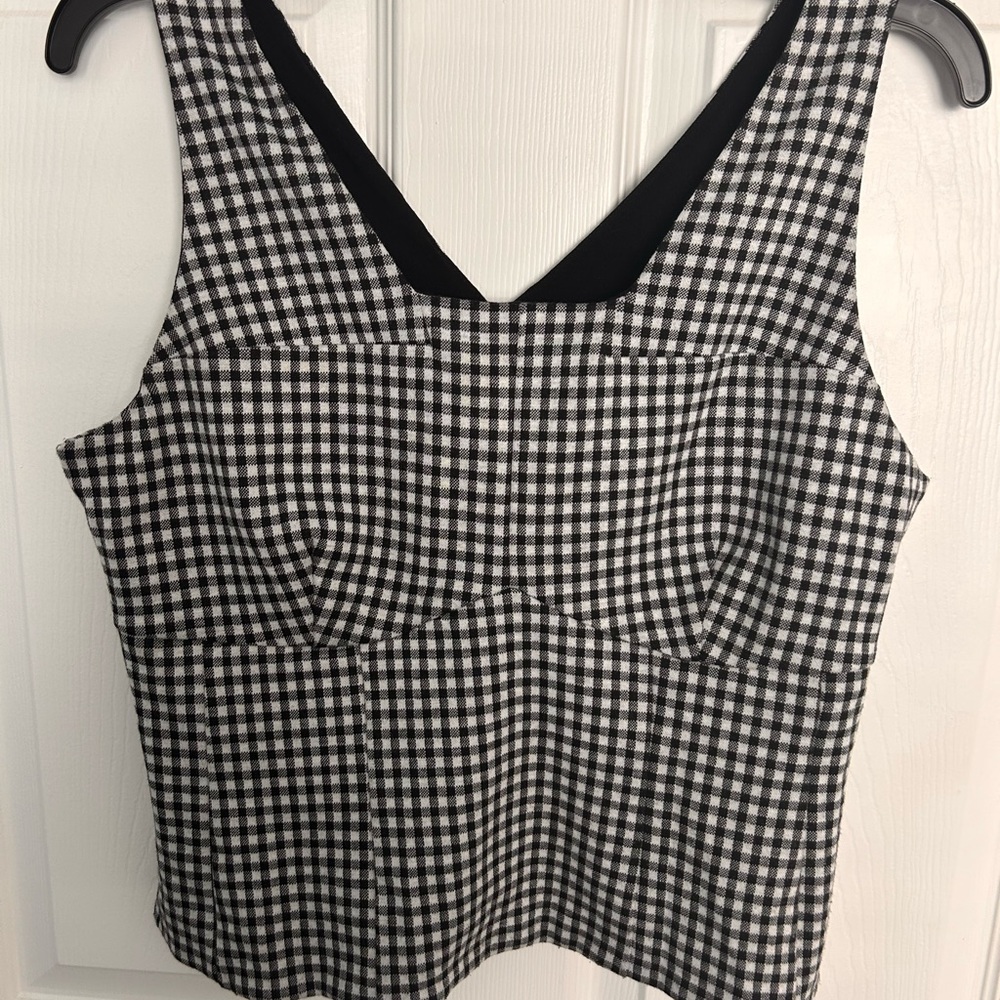 CAbi Bombshell Tank Black and White Checkered Tank - Picture 2 of 3